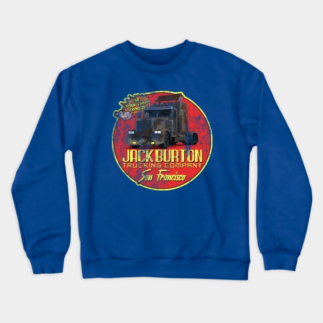 Jack Burton Trucking, distressed Crewneck Sweatshirt by woodsman